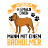 Mann mit Broholmer Dänische Dogge