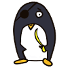 Pirate - funny penguin