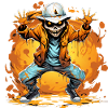 Skeleton Dabbing Hip Hop