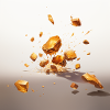 Gold nugget falling down