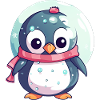 Winterwunderland-Pinguin