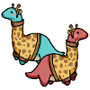 hugadino giraffe dinos, cute dinosaur