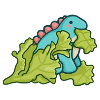hugadino salad dino, cute dinosaur