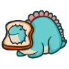hugadino bread dino, cute dinosaur