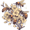 Bees, honey bees, flowers, beekeepers