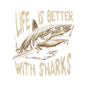 Requin nageant dans l’océan