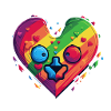 LGBTQIA+ Rainbow Heart