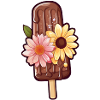 Eis am Stil mit Blumen