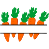 Carrot banner with orange carrots