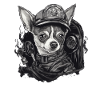 Chihuahua | Chapeau Policier Chien Drôle