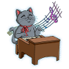 Cat Piano Player
