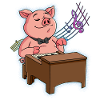 Pig Piano Player