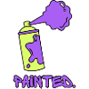 Peint - Vert/Violet