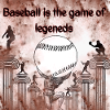 Legendäre Baseball-Illustration mit Säulenmotiv