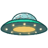 hugadino dinosaur UFO, cute dinosaur