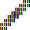 Pixel Art Schrägstrich