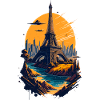 Abstract Tower of Paris