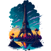 Abstract Tower of Paris