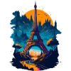Abstract Tower of Paris