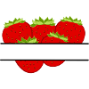 Strawberries in banner with red strawberries