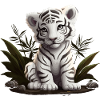 Baby White Tiger Wildcat Jungle