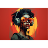Colored Girl Rétro Futuriste
