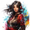 Gaming Art Woman Paint