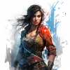Gaming art woman