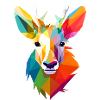 LGBTQAI+ Rainbow Deer