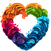 LGBTQIA+ Rainbow Heart