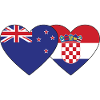 Nouvelle-Zélande Croatie Flag Heart
