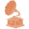 "Grammofon", Boho Line Art Design, Serie "Music"