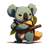 Koala as samurai