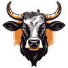 Cow head illustration