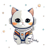 Chatstronaute mignon #3
