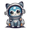 Chatstronaute mignon #12