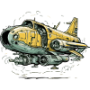 Allgemeines Flugzeug gelb