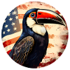 Toucan america flag