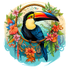Toucan with dream catcher