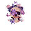 Crâne fleuri Halloween Butterfly Trick