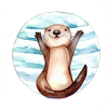 Otter in a circle