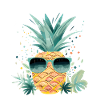 Pineapple Sunglasses Beach Hawaiian Holidays