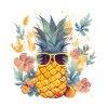Pineapple Sunglasses Beach Hawaiian Holidays