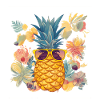 Pineapple Sunglasses Beach Hawaiian Holidays
