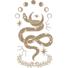Celestial Snake Moon Mystical Gothic