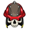 Skull Firefighter Fire Brigade
