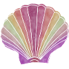 "Scallop", Boho Line Art Design, "Shells"