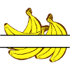 Banana banner with yellow bananas