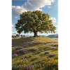 Tree, Wildflower Meadow