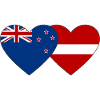 Neuseeland Lettland Flagge